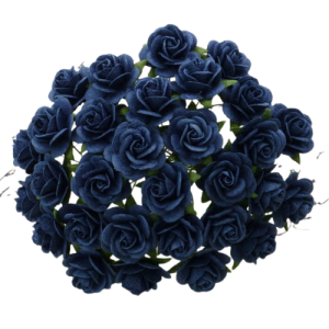 Kwiaty Róże 15mm Granatowe 10szt.    
