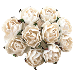 Kwiaty Peonia Biała 30mm 10szt.