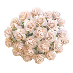 Kwiaty Róża 25mm Jasno-brzoskwiniowa 10szt.     