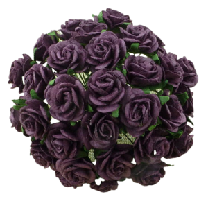 Kwiat Róża Plum 10 szt. 10mm  