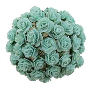 Kwiat Róża 10mm Miętowa zieleń 10 szt. 