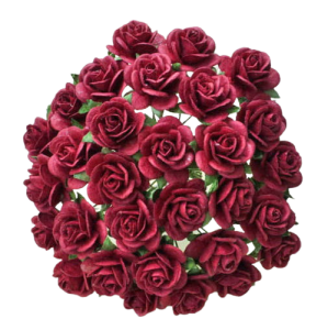 Kwiat Róża Burgund 10 szt. 10mm 