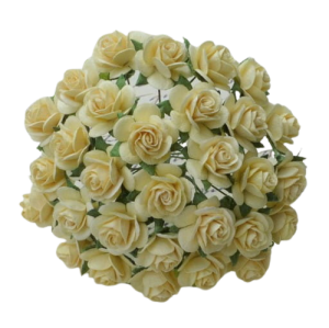 Kwiaty Róże Kremowe  10szt. 15mm  