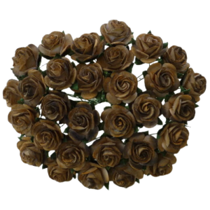 Kwiaty Róża 25mm  2 Tone Chocolate  10szt.