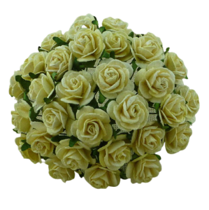 Kwiaty Róża 25mm kremowe 10szt.