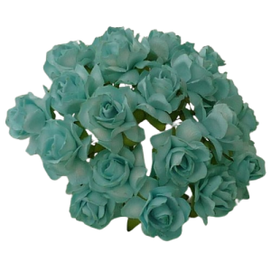 Kwiaty Dzika Róża 2 odcienie Biało-seledynowa 30mm 10szt. 