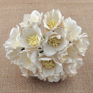 Kwiaty Lotosu Biały 40mm 5szt. 