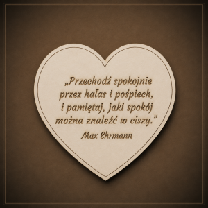 Tekturka "Przechodź spokojnie .."  serce       