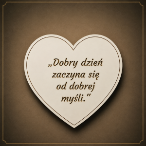 Tekturka "Dobry dzień zaczyna.."  serce