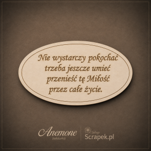 Tekturka Nie wystarczy pokochać...