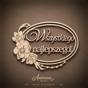 Tekturka Owal Wszystkiego najlepszego