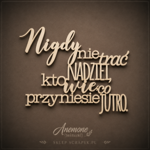 Tekturka Nigdy nie trać nadziei....