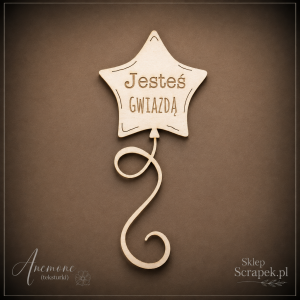 Tekturka Balon Jesteś gwiazdą