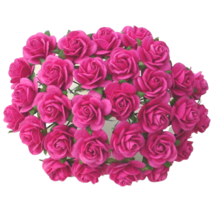 Kwiat Róża 10mm Deep Pink szt.10  