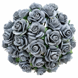 Kwiaty Róża 10mm Parma Grey 10szt.        