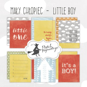 Papier Mały chłopiec "Zestaw kart do jpurnalingu"