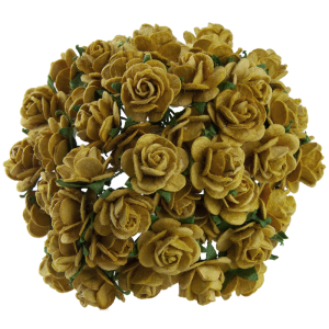 Kwiat Róża15mm Stare złoto 10szt.